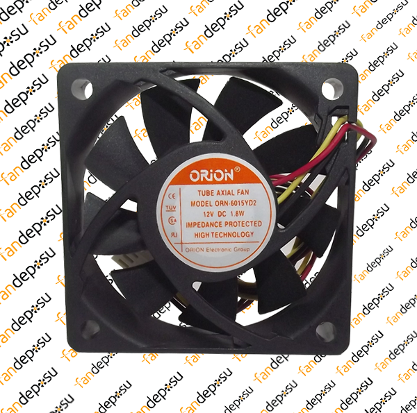 ORION ORN-6015YD2 60x60x15mm 12V DC 1.8W PLASTİK KASA PLASTİK KANAT FAN
