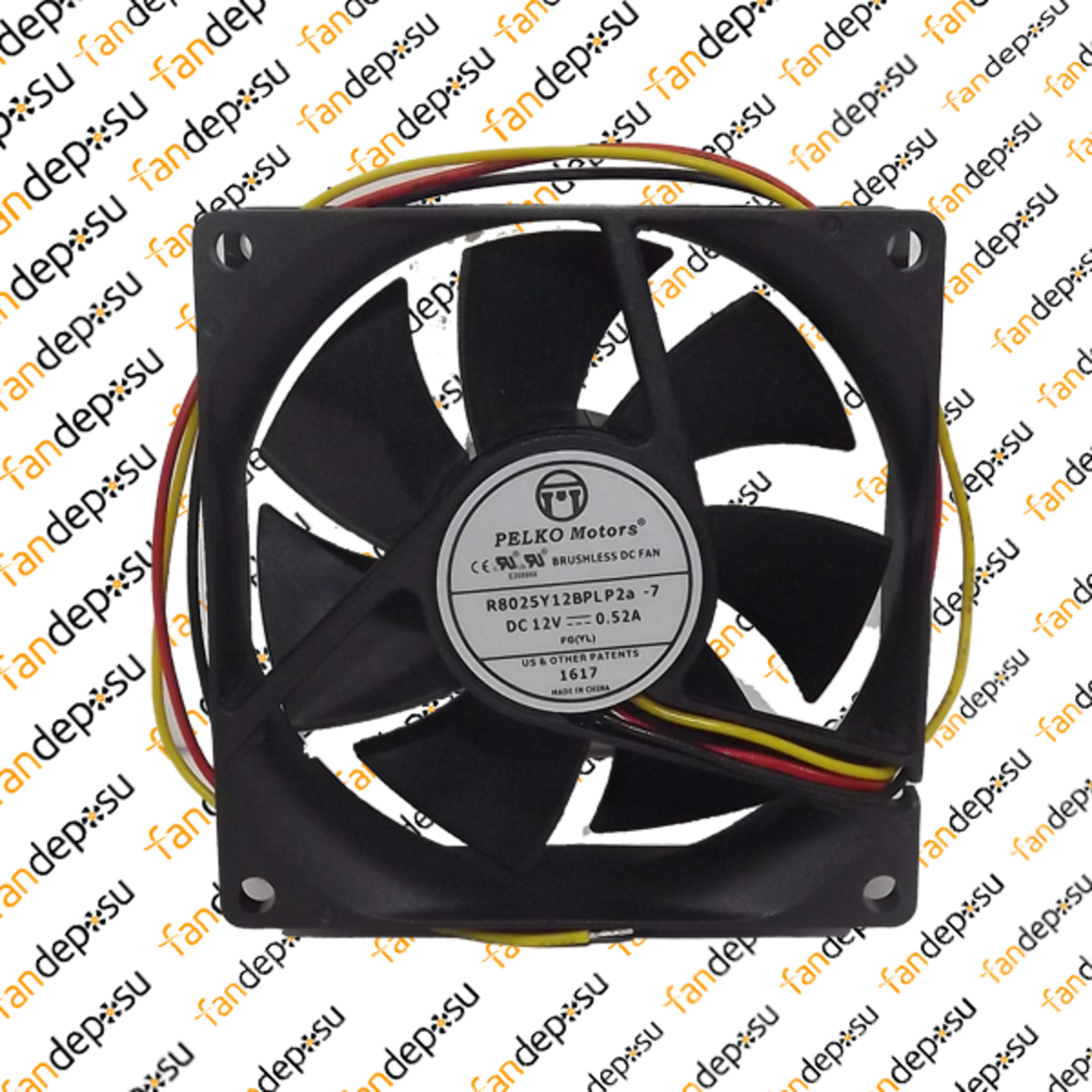 PELKO R8025Y12BPLP2a-7 80x80x25mm 12V DC 0.52A PLASİK KASA PLASTİK KANAT FAN