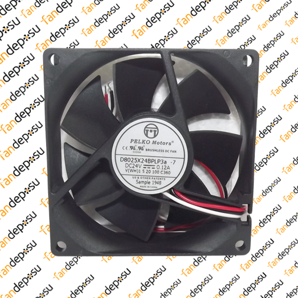 PELKO D8025X24BPLP3a-7 80x80x25mm 24V DC 0.12A PLASTİK KASA PLASTİK KANAT FAN