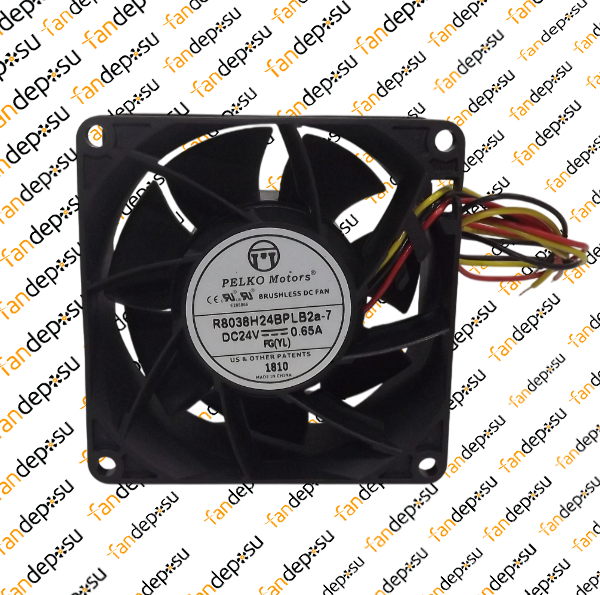 PELKO R8038H24BPLB2a-7 80x80x38mm 24V DC 0.65A PLASTİK KASA PLASTİK KANAT FAN