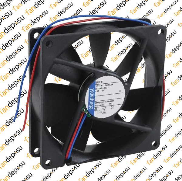EBMPAPST 3412N  92x92x25mm 12V DC KARE FAN
