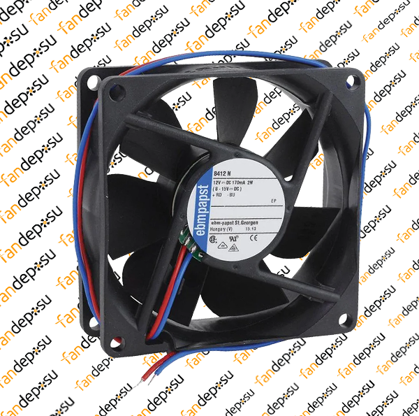 EBMPAPST 8412N  80x80x25mm 12V DC KOMPAKT FAN
