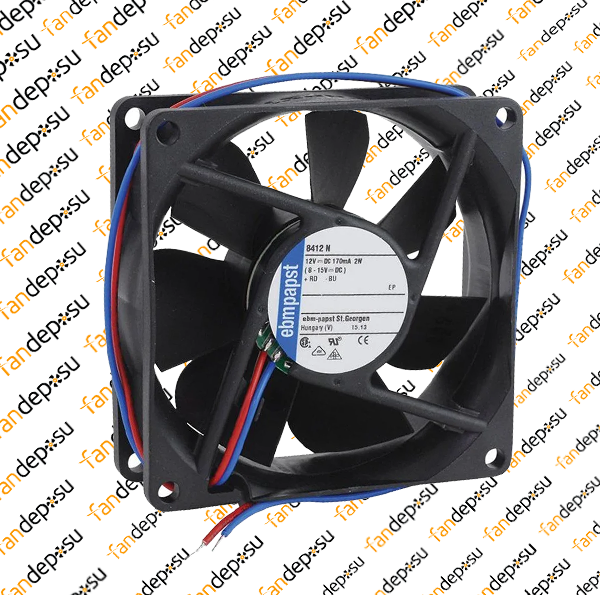 EBMPAPST 8412N  80x80x25mm 12V DC KOMPAKT FAN