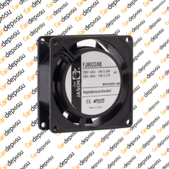 JASON FAN FJ8022AB  80x80x25mm  KABLOLU 230V AC METAL KASA PLASTİK KANAT RULMANLI FAN
