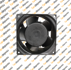 JASON FAN FJ8032AB  80x80x38mm  KABLOLU 230V AC METAL KASA PLASTİK KANAT RULMANLI FAN