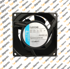 JASON FAN FJ8032AB  80x80x38mm  KABLOLU 230V AC METAL KASA PLASTİK KANAT RULMANLI FAN