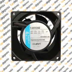 JASON FAN FJ8032AB  80x80x38mm  KABLOLU 230V AC METAL KASA PLASTİK KANAT RULMANLI FAN