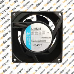 JASON FAN FJ8032AB  80x80x38mm  KABLOLU 230V AC METAL KASA PLASTİK KANAT RULMANLI FAN