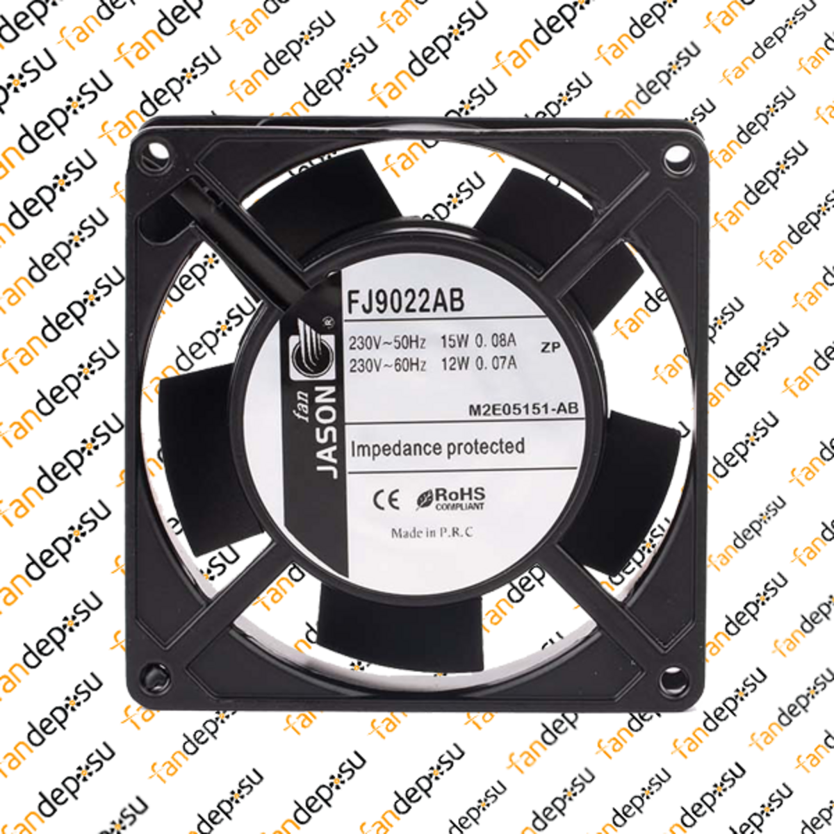 JASON FAN FJ9022AB  92x92x25mm KABLOLU 230V AC METAL KASA PLASTİK KANAT RULMANLI FAN