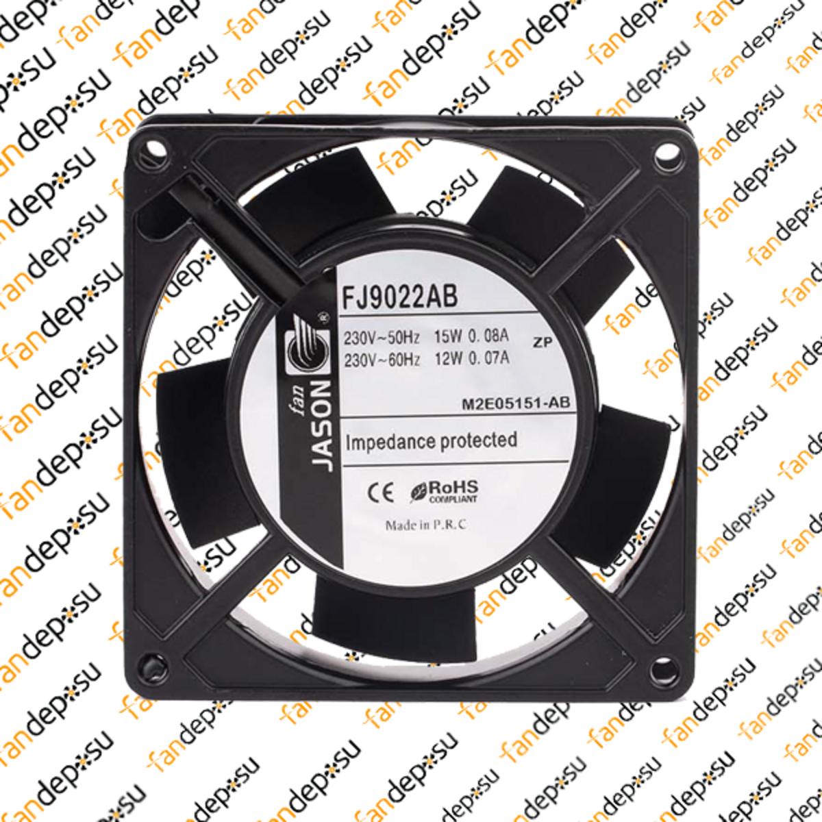 JASON FAN FJ9022AB  92x92x25mm KABLOLU 230V AC METAL KASA PLASTİK KANAT RULMANLI FAN