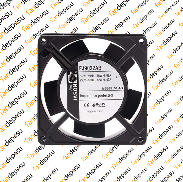 JASON FAN FJ9022AB  92x92x25mm KABLOLU 230V AC METAL KASA PLASTİK KANAT RULMANLI FAN