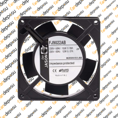 JASON FAN FJ9022AB  92x92x25mm KABLOLU 230V AC METAL KASA PLASTİK KANAT RULMANLI FAN