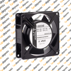 JASON FAN FJ9022AB  92x92x25mm KABLOLU 230V AC METAL KASA PLASTİK KANAT RULMANLI FAN