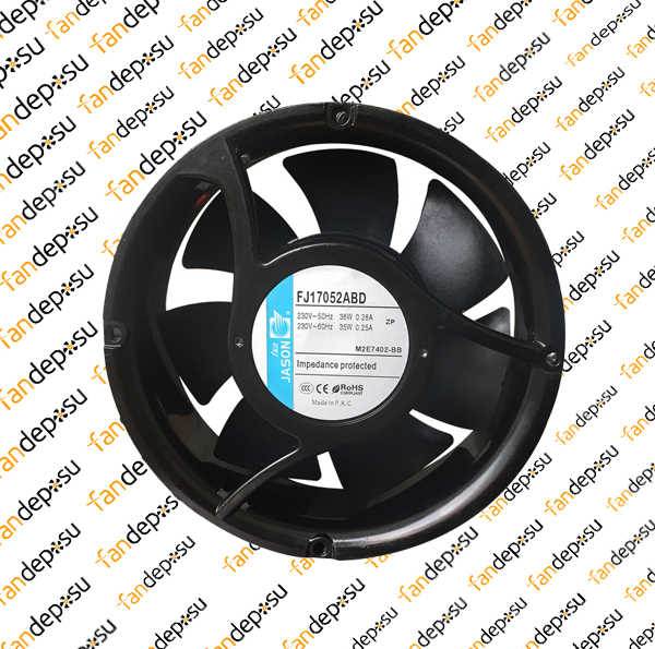 JASON FAN FJ17052AB  172x172x51mm YUVARLAK  230V AC METAL KASA PLASTİK KANAT RULMANLI FAN