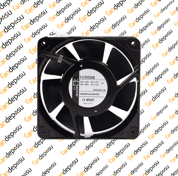 JASON FAN FJ12032AB  120x120x38mm KABLOLU  230V AC METAL KASA PLASTİK KANAT  RULMANLI FAN
