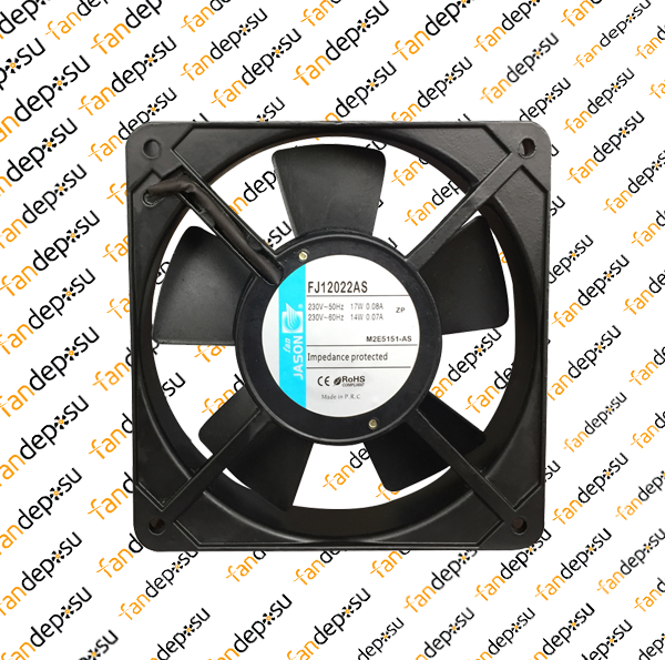 JASON FAN FJ12022AS  120x120x25mm KABLOLU  230V AC METAL KASA PLASTİK KANAT YATAKLI FAN