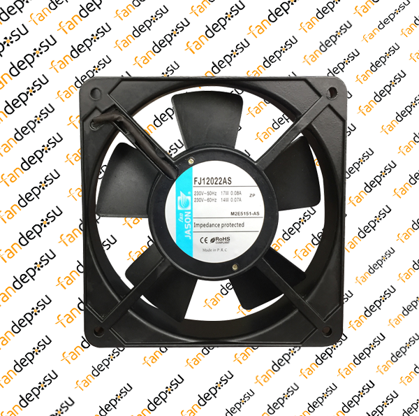 JASON FAN FJ12022AS  120x120x25mm KABLOLU  230V AC METAL KASA PLASTİK KANAT YATAKLI FAN