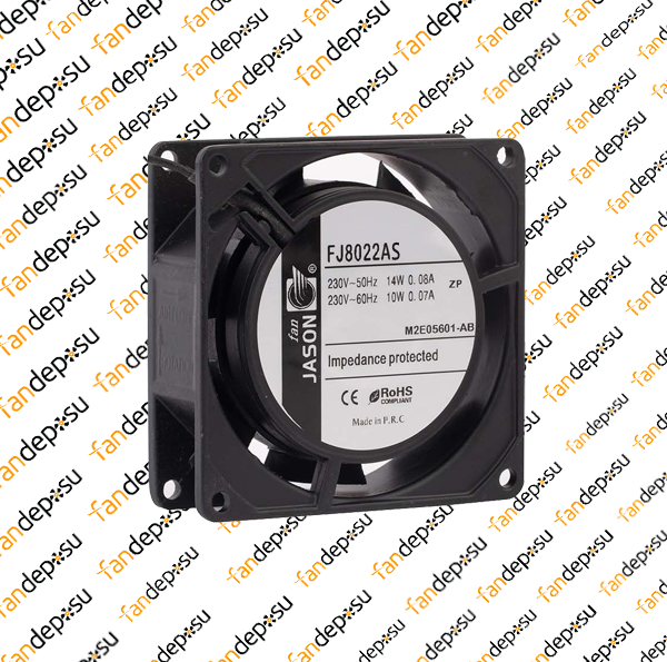 JASON FAN FJ8022AS  80x80x25mm KABLOLU  230V AC METAL KASA PLASTİK KANAT YATAKLI FAN