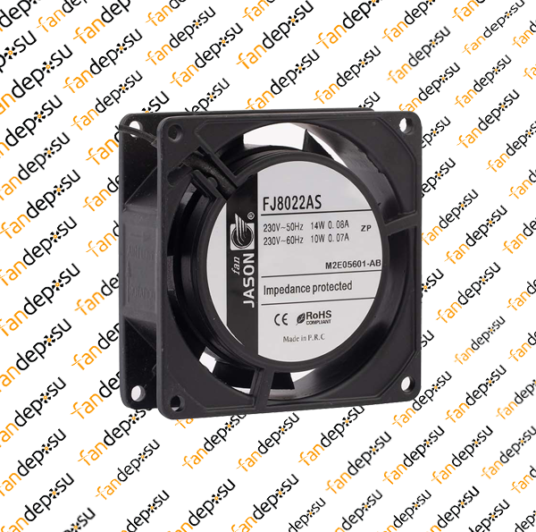 JASON FAN FJ8022AS  80x80x25mm KABLOLU  230V AC METAL KASA PLASTİK KANAT YATAKLI FAN