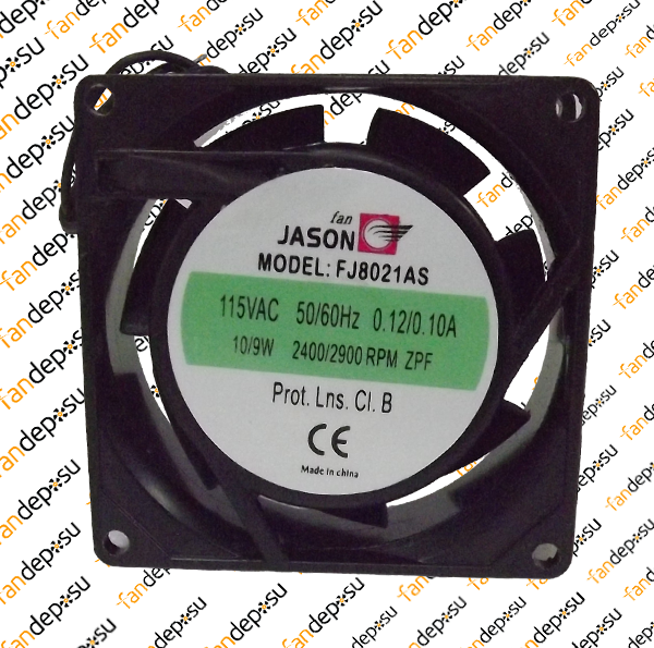 JASON FAN FJ8021AS  80x80x25mm KABLOLU  115V AC METAL KASA PLASTİK KANAT YATAKLI FAN