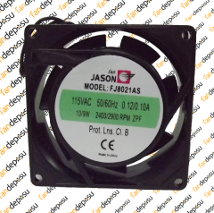 JASON FAN FJ8021AS  80x80x25mm KABLOLU  115V AC METAL KASA PLASTİK KANAT YATAKLI FAN