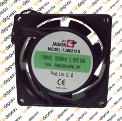 JASON FAN FJ8021AS  80x80x25mm KABLOLU  115V AC METAL KASA PLASTİK KANAT YATAKLI FAN