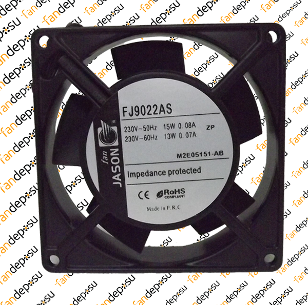 JASON FAN FJ9022AS  92x92x25mm KABLOLU  230V AC METAL KASA PLASTİK KANAT YATAKLI FAN