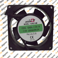 JASON FAN FJ9021AB   90x90x25mm KABLOLU  115V AC METAL KASA PLASTİK KANAT RULMANLI FAN