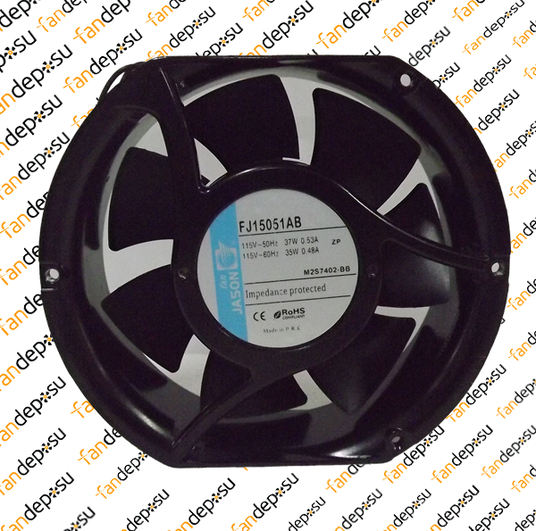 JASON FAN FJ15051AB  172x150x51mm KABLOLU  115V AC METAL KASA PLASTİK KANAT RULMANLI FAN