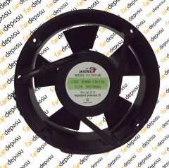 JASON FAN FJ17051AB  172x172x51mm YUVARLAK METAL KASA PLASTİK KANAT 115V AC RULMANLI FAN