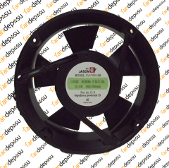 JASON FAN FJ17051AB  172x172x51mm YUVARLAK METAL KASA PLASTİK KANAT 115V AC RULMANLI FAN