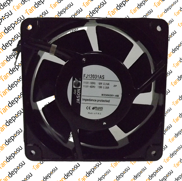 JASON FAN FJ12031AS  120x120x38mm 115V AC METAL KASA PLASTİK KANAT KABLOLU YATAKLI FAN