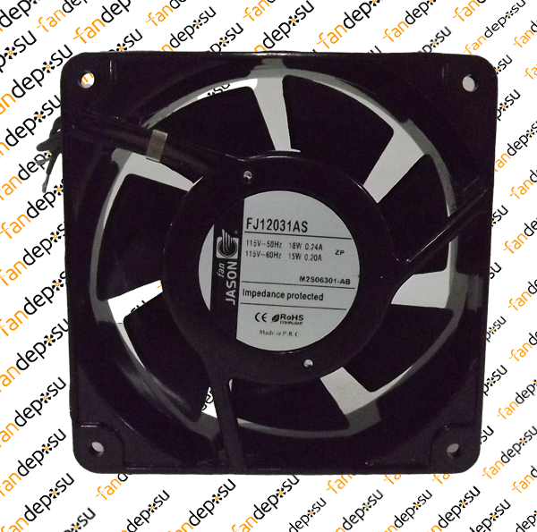 JASON FAN FJ12031AS  120x120x38mm 115V AC METAL KASA PLASTİK KANAT KABLOLU YATAKLI FAN