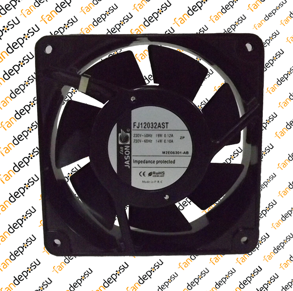 JASON FAN FJ12032AST  120x120x38mm   230V AC METAL KASA PLASTİK KANAT SOKETLİ YATAKLI FAN
