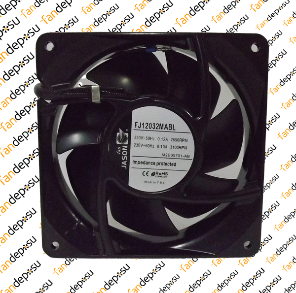 JASON FAN FJ12032MABL  120x120x38mm 230V AC KABLOLU METAL KANAT METAL KASA RULMANLI FAN