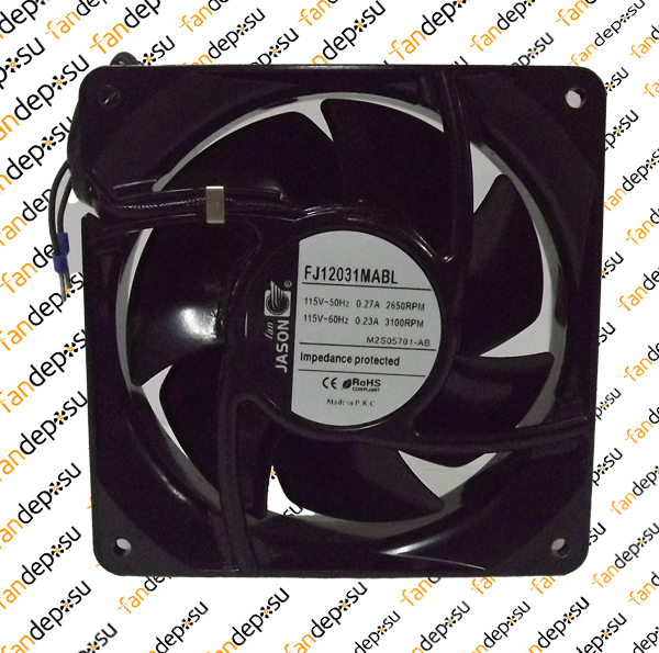 JASON FAN FJ12031MABL  120x120x38mm  115V AC  KABLOLU METAL KANAT METAL KASA RULMANLI FAN