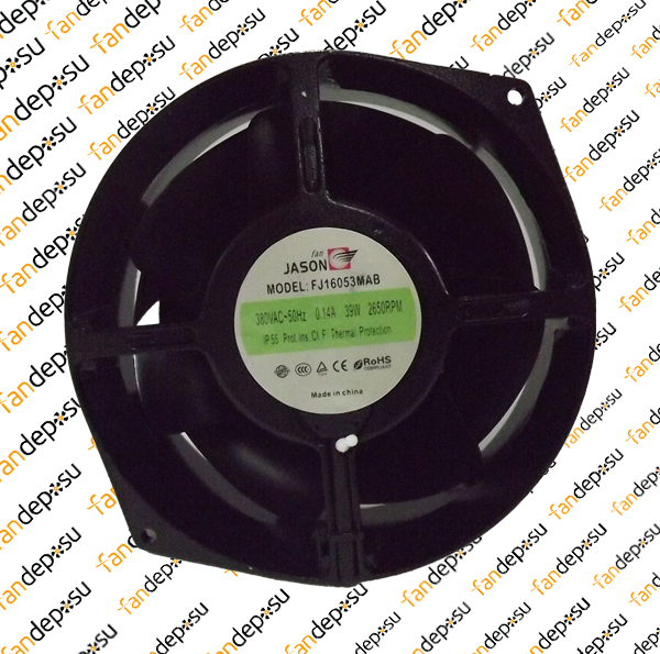JASON FAN FJ16053MAB 160x150x55mm 380V AC KABLOLU METAL KANAT METAL KASA RULMANLI FAN