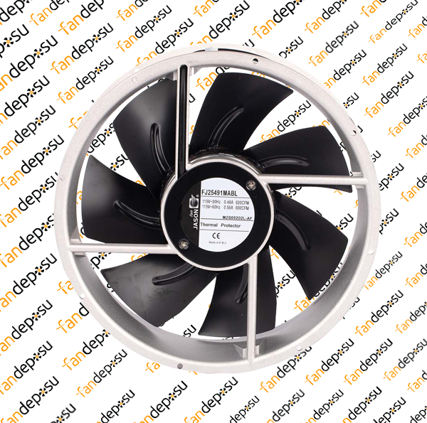 JASON FAN FJ25491MABL   254x89mm  115V AC METAL KANAT METAL KASA KLEMENSLİ FAN