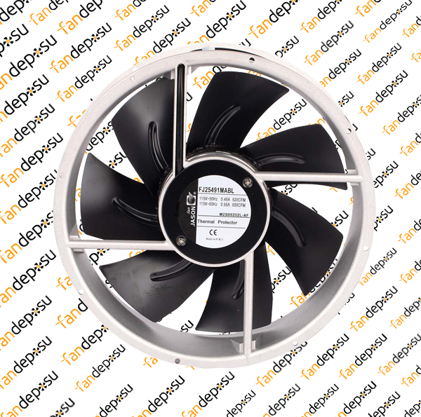JASON FAN FJ25491MABL   254x89mm  115V AC METAL KANAT METAL KASA KLEMENSLİ FAN