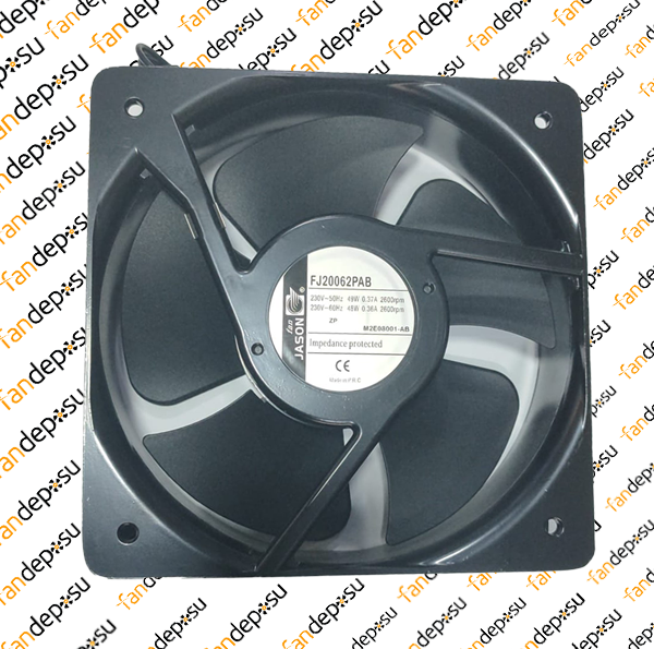 JASON FAN FJ20062PAB  200x200x61mm  230V AC PLASTİK KANAT METAL KASA KABLOLU RULMANLI FAN