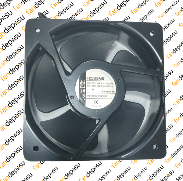 JASON FAN FJ20062PAB  200x200x61mm  230V AC PLASTİK KANAT METAL KASA KABLOLU RULMANLI FAN