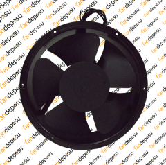 JASON FAN FJ22062PAB  220x220x61mm  230V AC PLASTİK KANAT METAL KASA YUVARLAK KABLOLU RULMANLI FAN