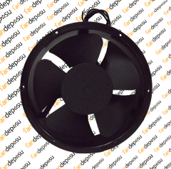JASON FAN FJ22062PAB  220x220x61mm  230V AC PLASTİK KANAT METAL KASA YUVARLAK KABLOLU RULMANLI FAN