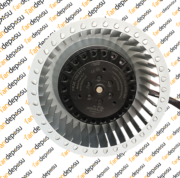 JASON FAN FR2E-150.68TS   150x68mm 230V AC YUVARLAK METAL KASA KAVİSLİ SANTRİFÜJ RADYAL FAN