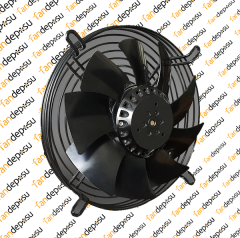 JASON FAN FJ2E-200.FG.V  200mm  230V AC EMİŞLİ METAL KANATLI KORUMA TELLİ SOĞUTMA FANI