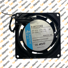 JASON FAN FJ80202AS   80x80x25mm KABLOLU 24V AC RULMANLI FAN