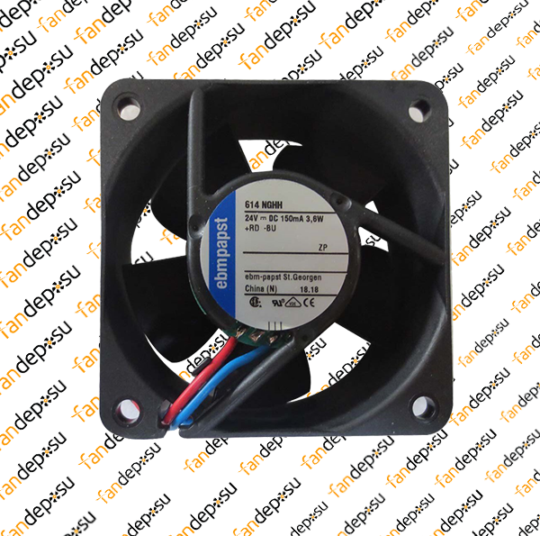 614NGHH  60x60x25mm 24V DC 2 KABLOLU FAN