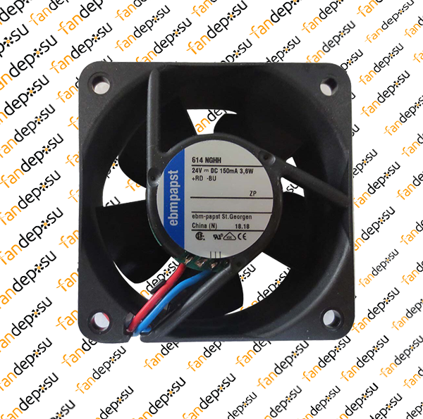 614NGHH  60x60x25mm 24V DC 2 KABLOLU FAN