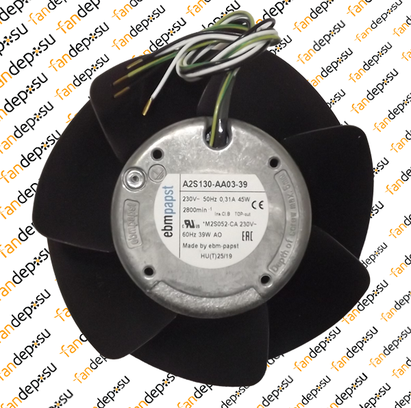 EBMPAPST A2S130-AA03-39  230V AC 4 KABLOLU MONAFAZE METAL KANAT EMİŞ FAN