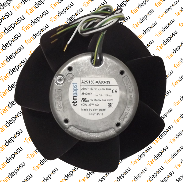 EBMPAPST A2S130-AA03-39  230V AC 4 KABLOLU MONAFAZE METAL KANAT EMİŞ FAN